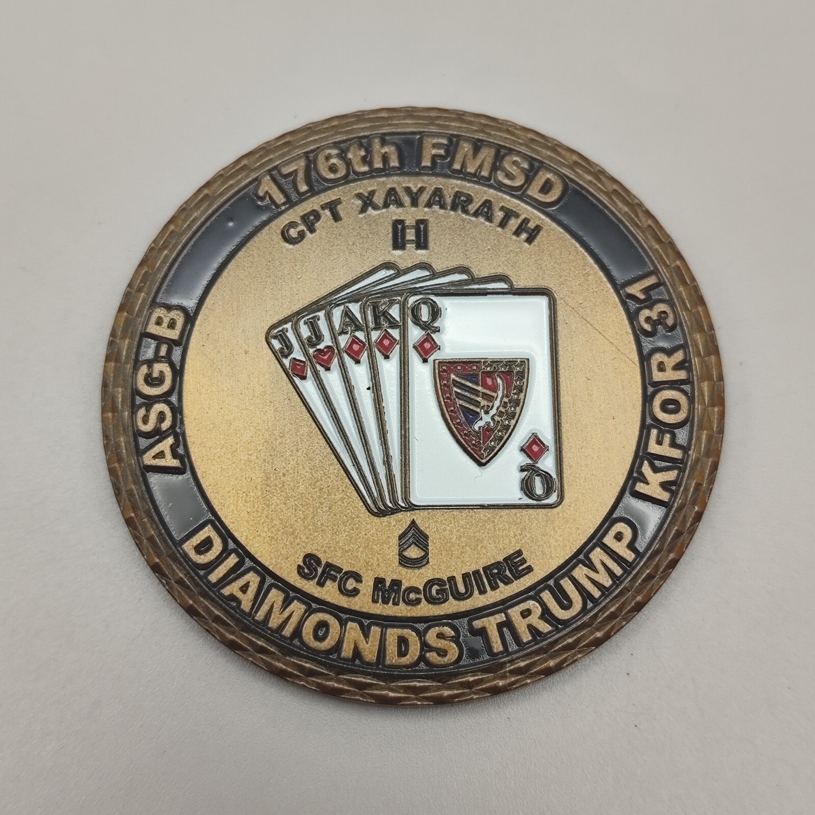 US Army 176th Fmsd Awarded for Excellence Challenge Coin