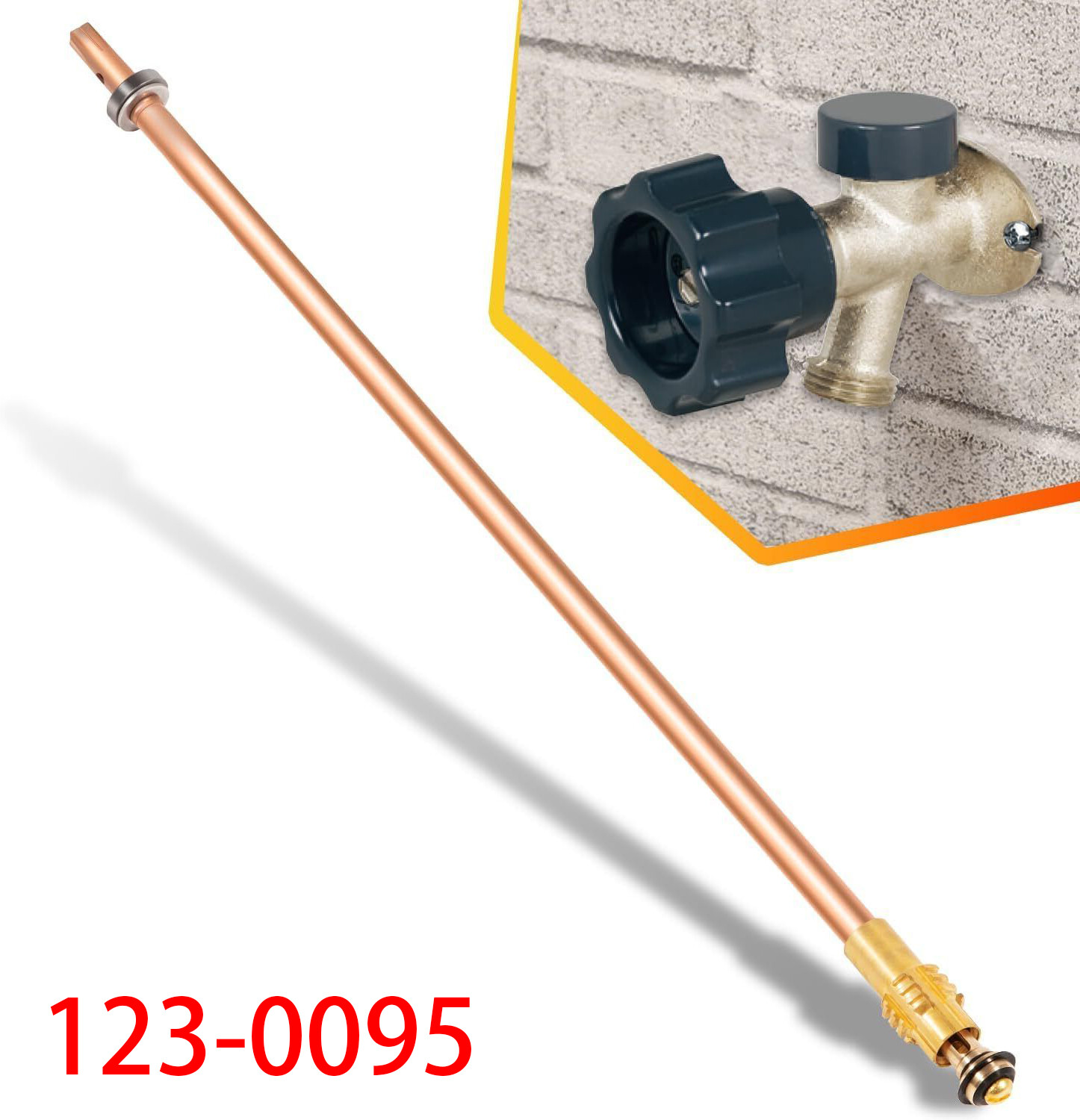 123-0095 500 Series Mansfield Style Stem Assembly 12in Sillcock ASFP 16in OAL