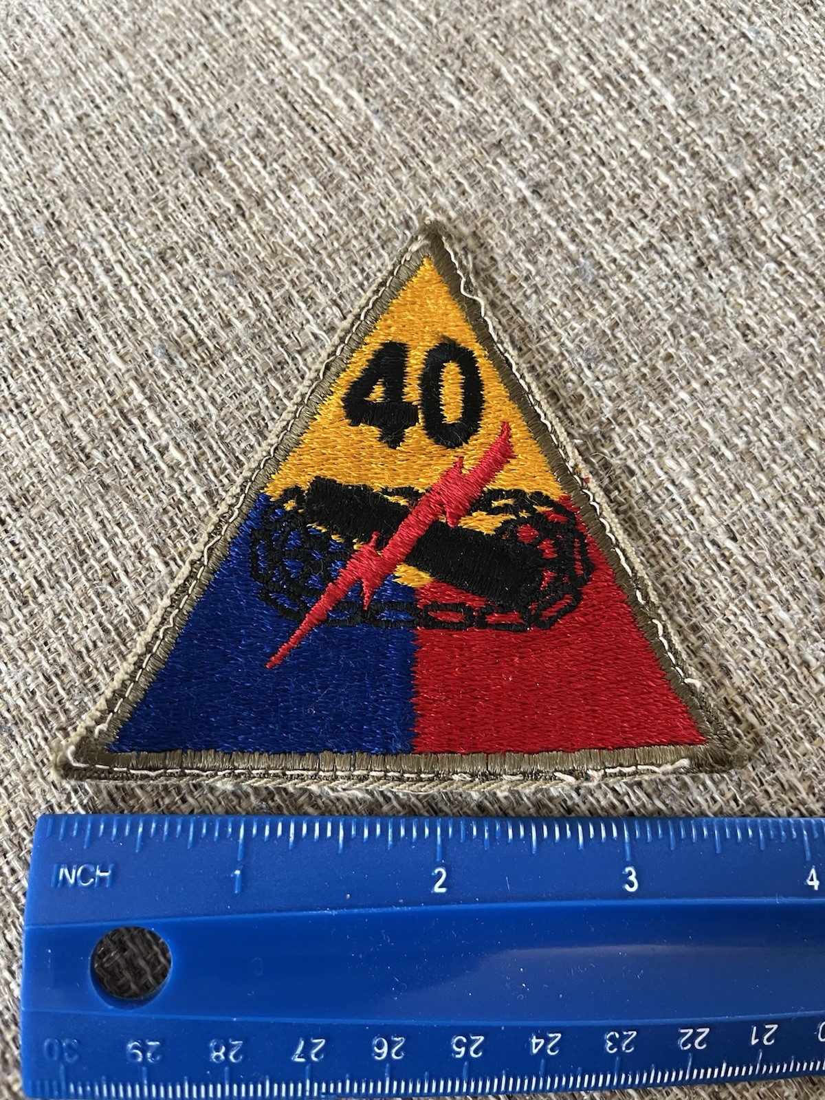 WWII 40th Armored Division Patch Regiment