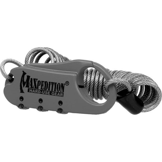 Maxpedition 3-Dial Combination Steel Cable Lock | Foliage Green/GRAY | CABLOCF