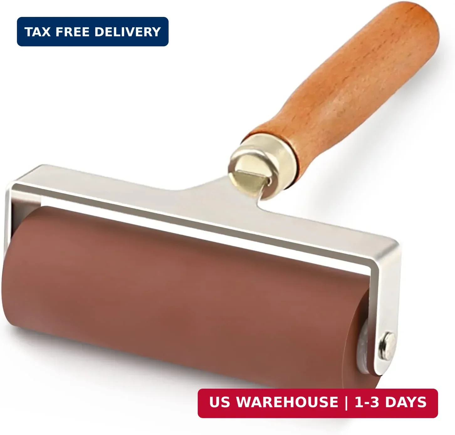 Soft Rubber Roller, Brayer Ideal for Anti Skid Tape Construction Tools, Print, I