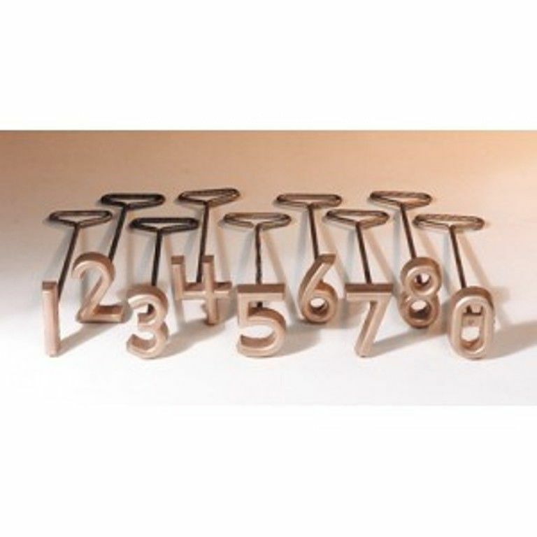 Freeze Branding Iron Brass Set 3" 0-8 Numbers Cattle Identification Brand