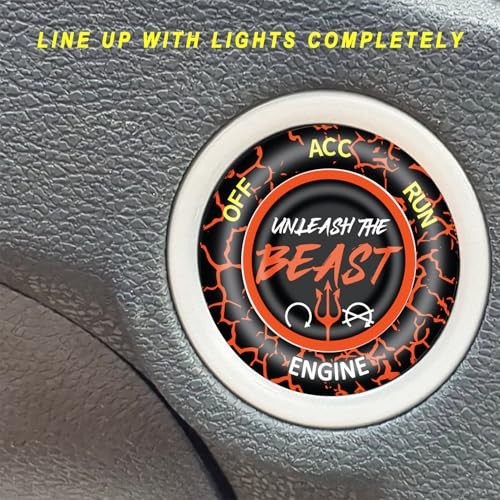 Push Start Button Cover for Dodge Challenger Charger Durango Accessories Orange
