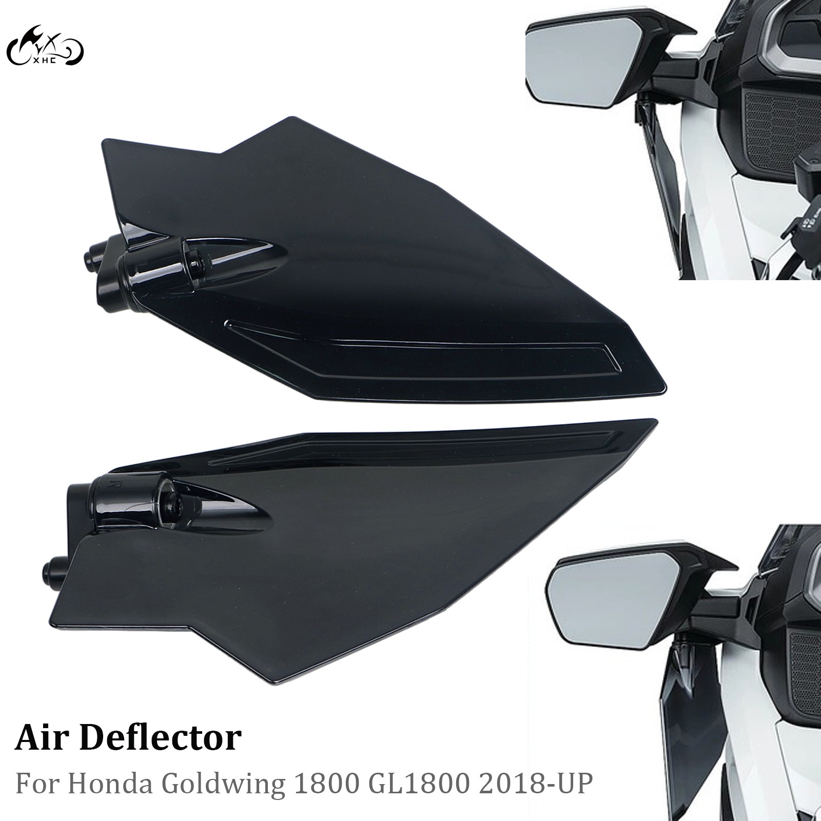 Smoke Adjustable Upper Air Deflector Wind For Honda Goldwing GL1800 2018-2023 22