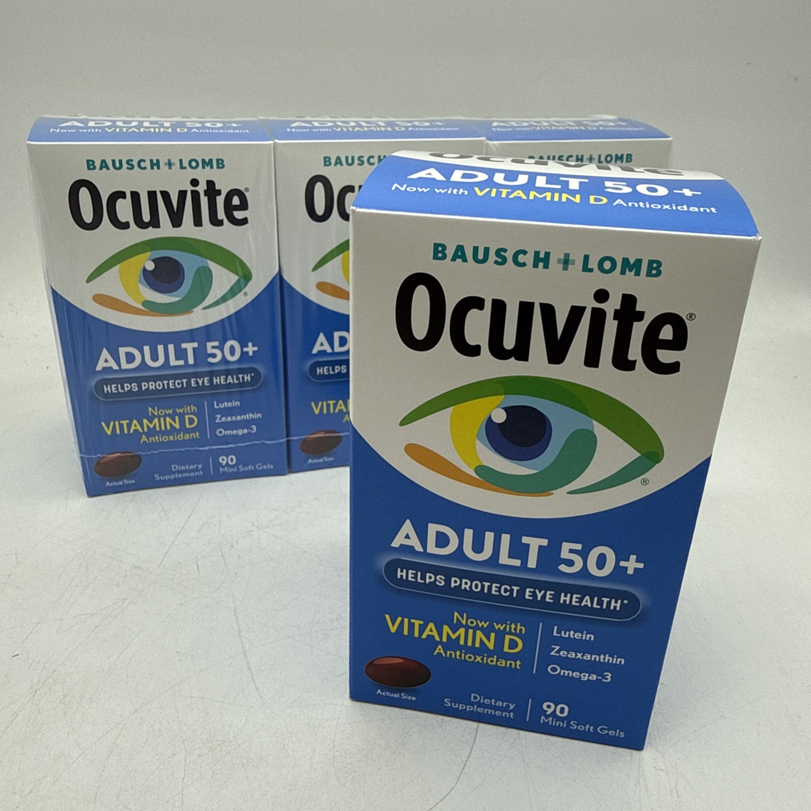 Bausch & Lomb Ocuvite Adult 50+ Eye Vitamin & Mineral Supplement, 90 Ct 07/2027