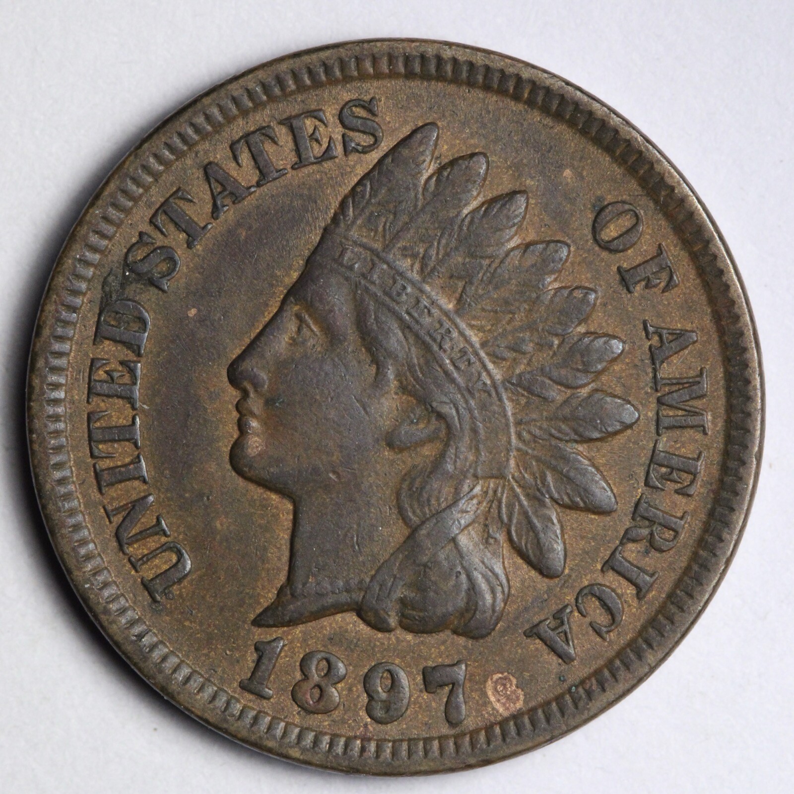1897 Indian Head Cent Penny CHOICE AU+ E184 GQNF