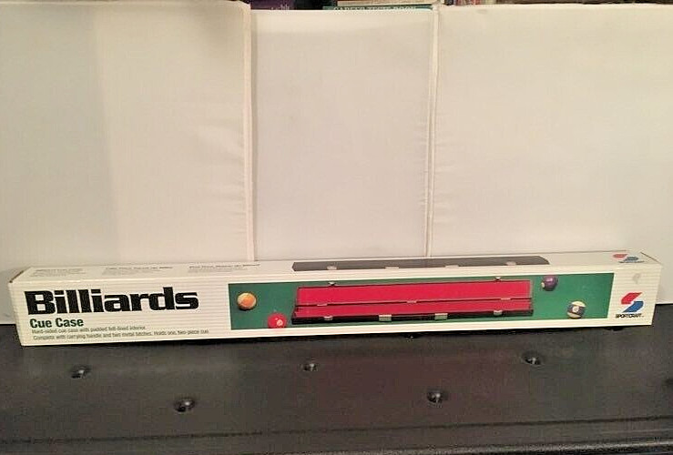 Deluxe Hard-Sided Pool Cue Case, Accommodates 1 Butt and 1 Shaft~Brand New~Nice!