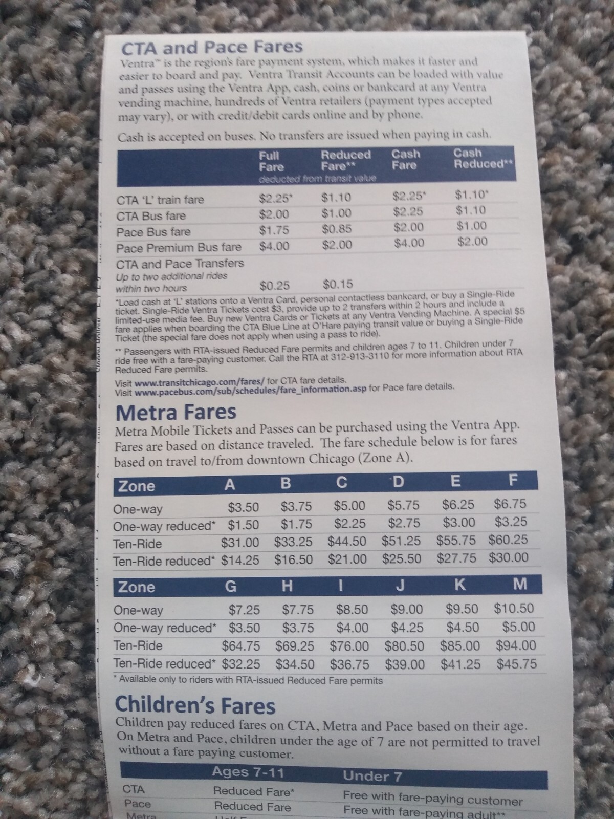 NEW 2016 ChicagoTransitAuthority CTA subwayMetra Train Pace Bus System Map Guide