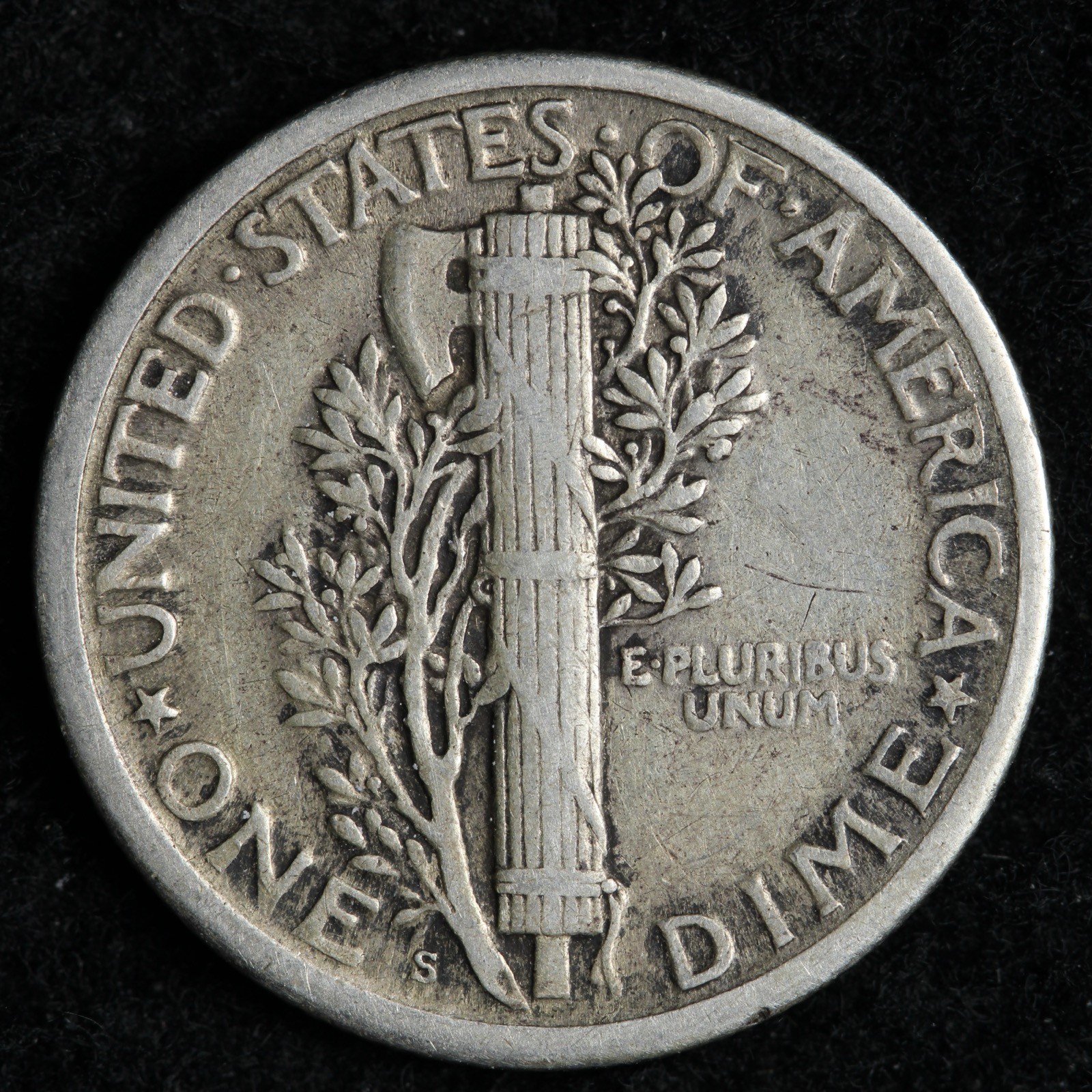 1924-S Mercury Silver Dime XF E227 AZM