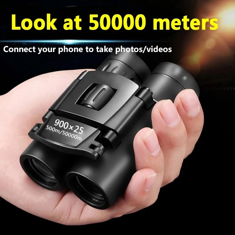 900X25 HD Zoom Portable Powerful Binoculars Long Range BAK4 Telescope Jumelles F