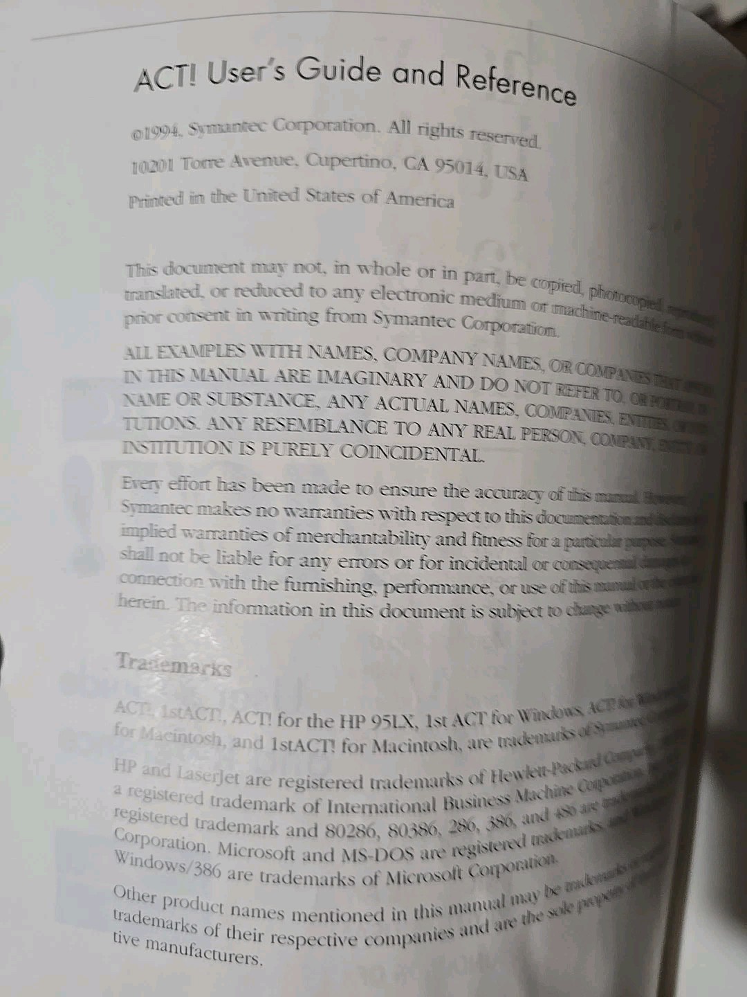 Vintage 1993 Symantec Act Version 2.0 For Windows