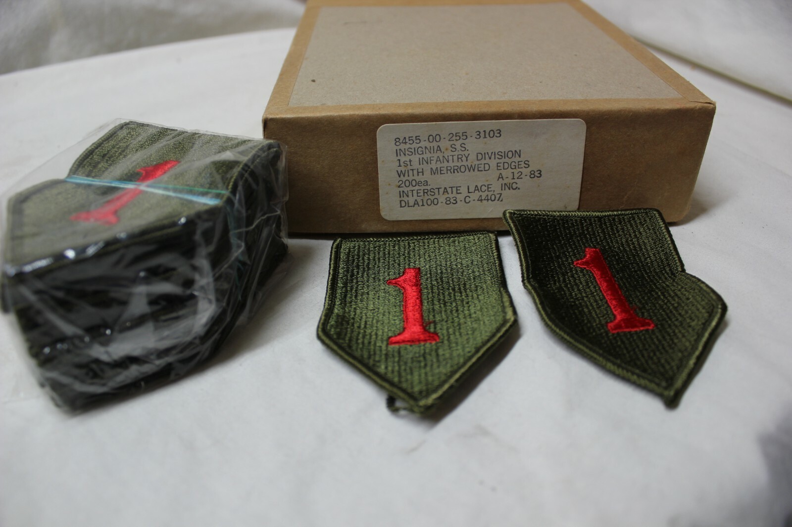 US Military Issue Patch ARMY Insignia 1st Infantry Division Big Red  2 Patches V