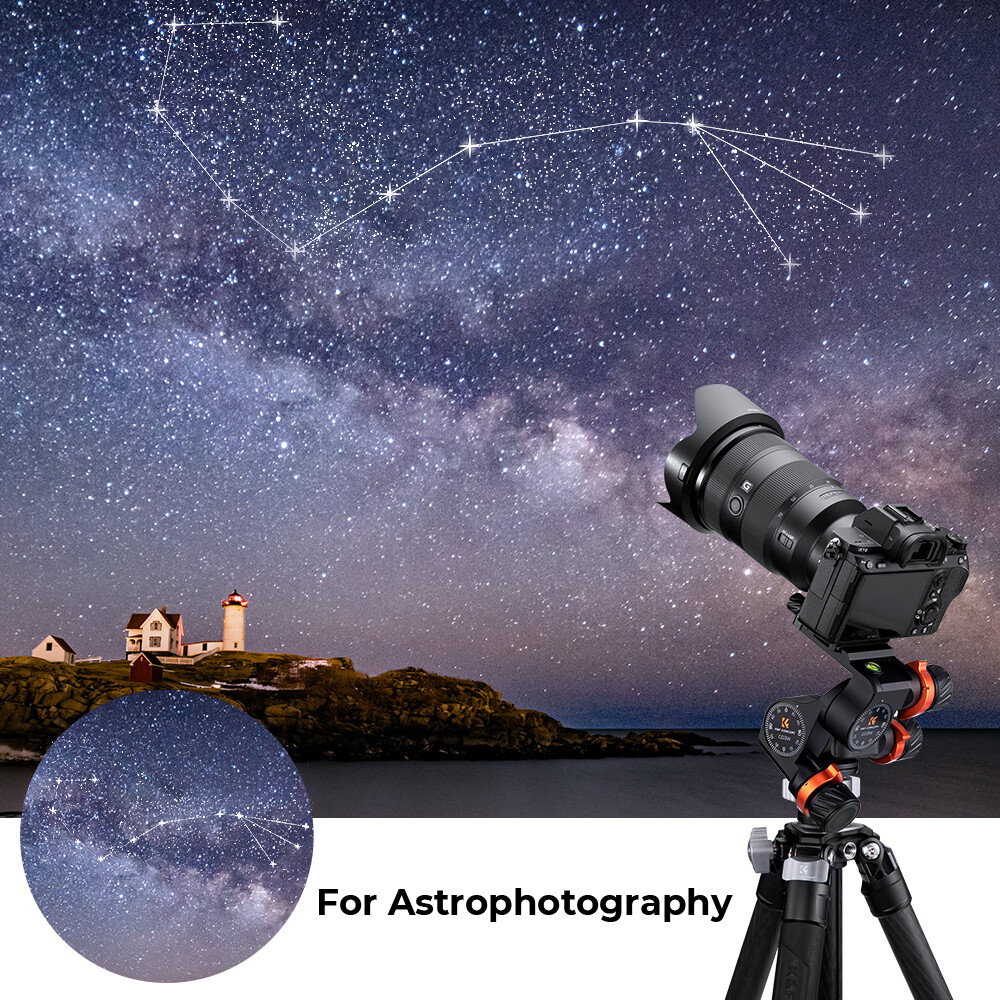 K&F Concept 3-Way Geared Head Tripod Head Aluminum for DSLR SLR Arca-Swiss GW-3D