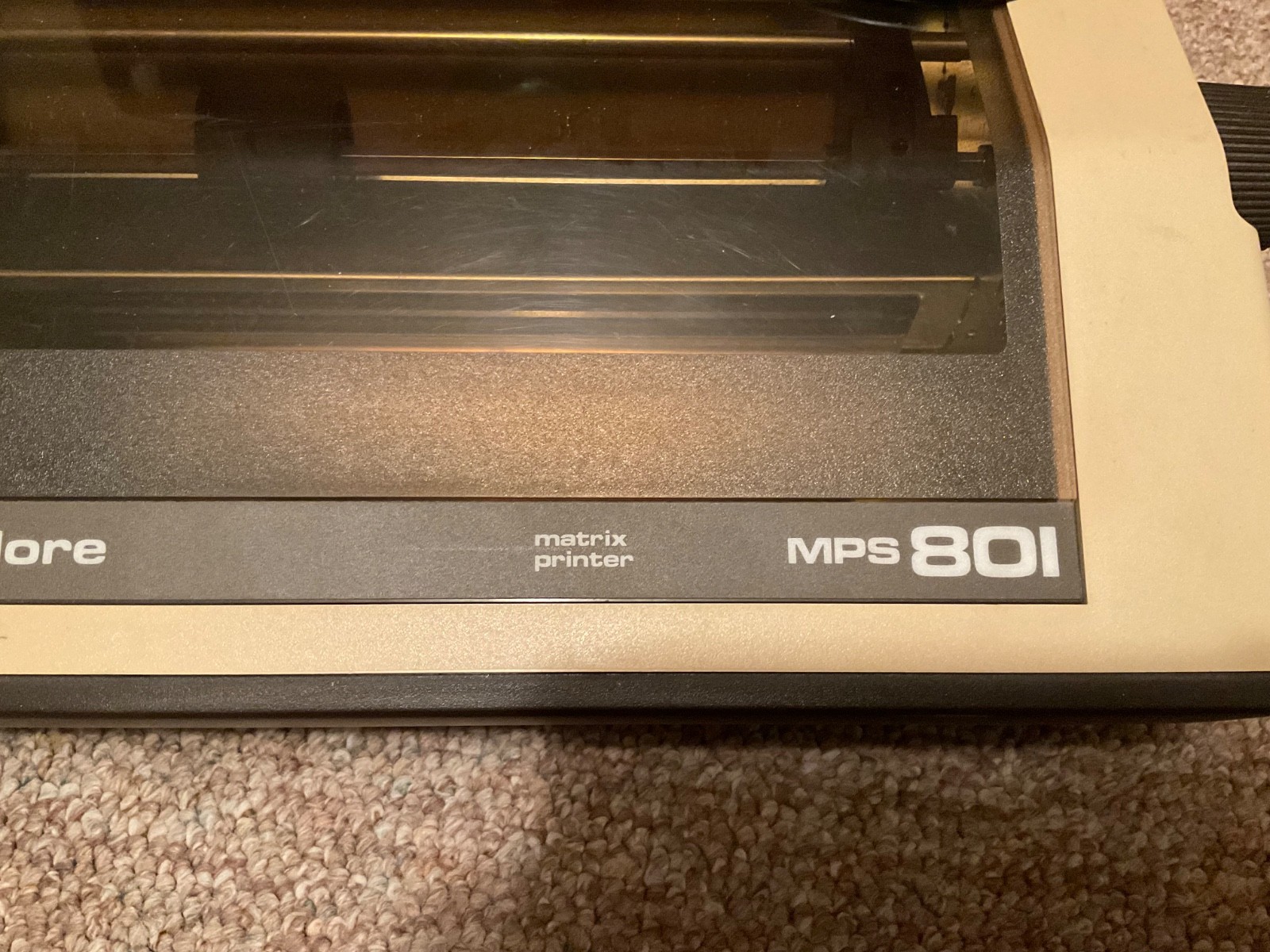 Commodore MPS801 Dot Matrix Printer - RARE - C64 Powers Up
