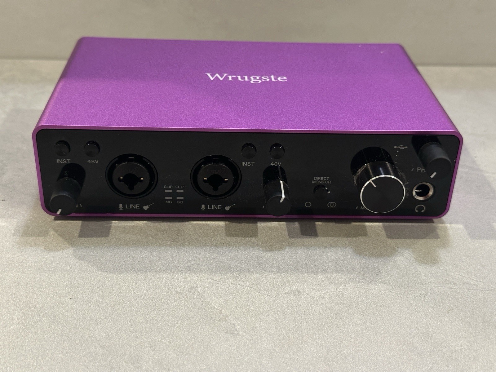 Wrugste USB Audio Interface +48v No Cords Pre Owned Purple