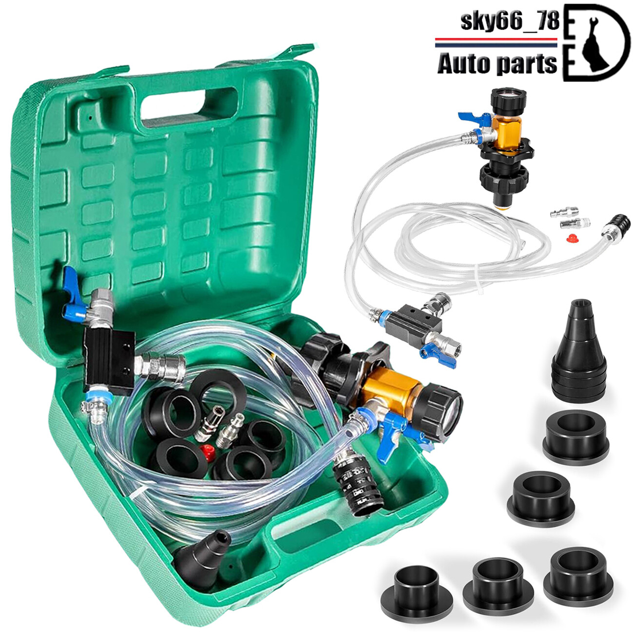 24444 Universal Coolant System Refiller Kit Vacuum Leak Tester for Car SUV Truck