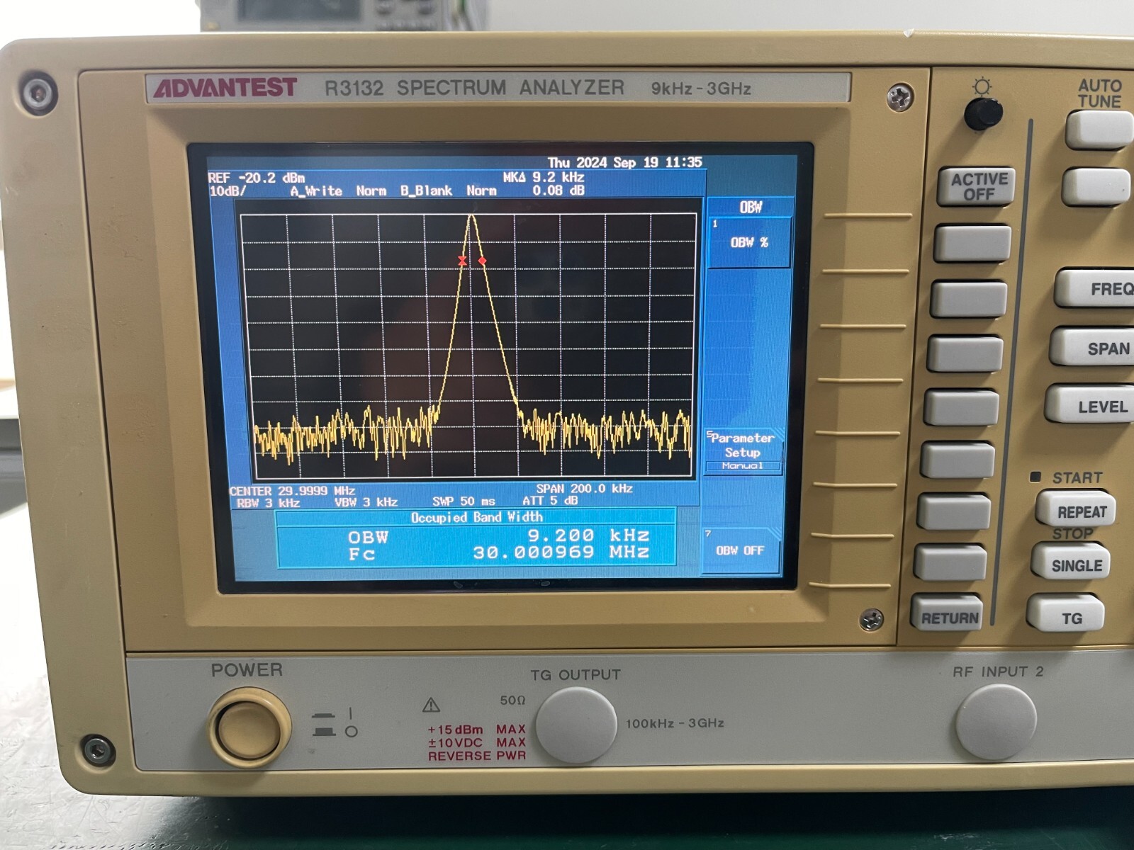 Advantest R3132 Spectrum Analyzer 9KHz - 3GHz