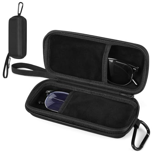 Double Eyeglasses Case Hard Shell Dual Glasses Case,Portable Travel Sunglasses