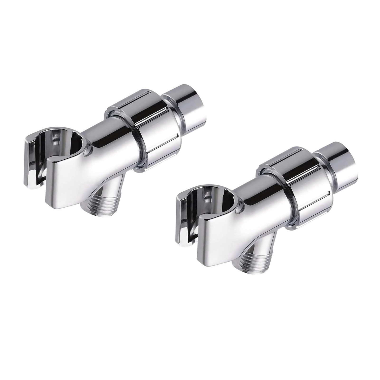 No Tools Needed Shower Arm Bracket, 360° Adjustable Ball Joint, 2pc Set (2pcs)
