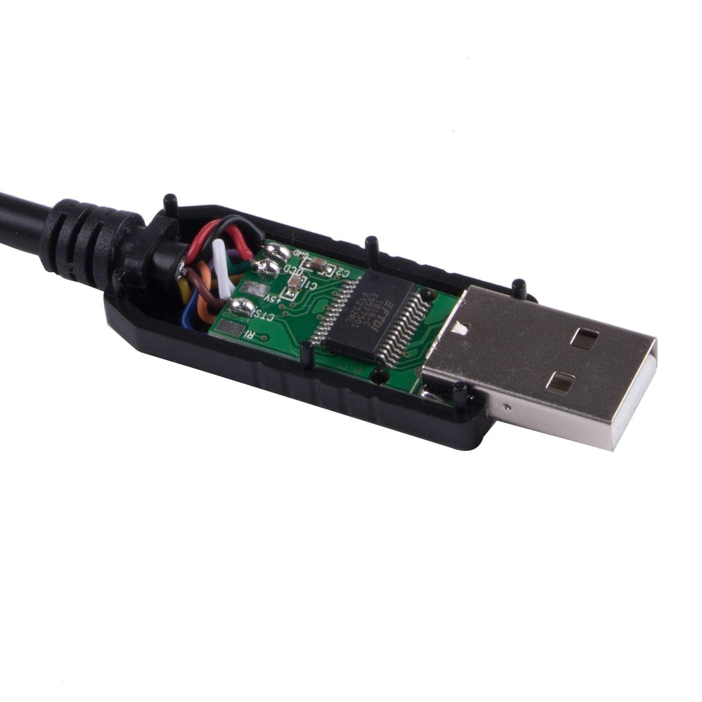 USB to DB25 RS232 Serial Adapter Converter Cable Null Modem FTDI Driver...