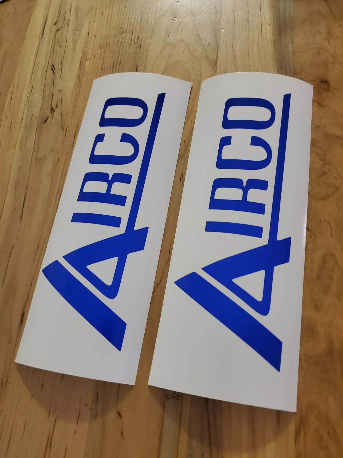 AIRCO 13"X6"  (set Of 2)  DECALS STICKERS GLOSS BLUE FAST USA