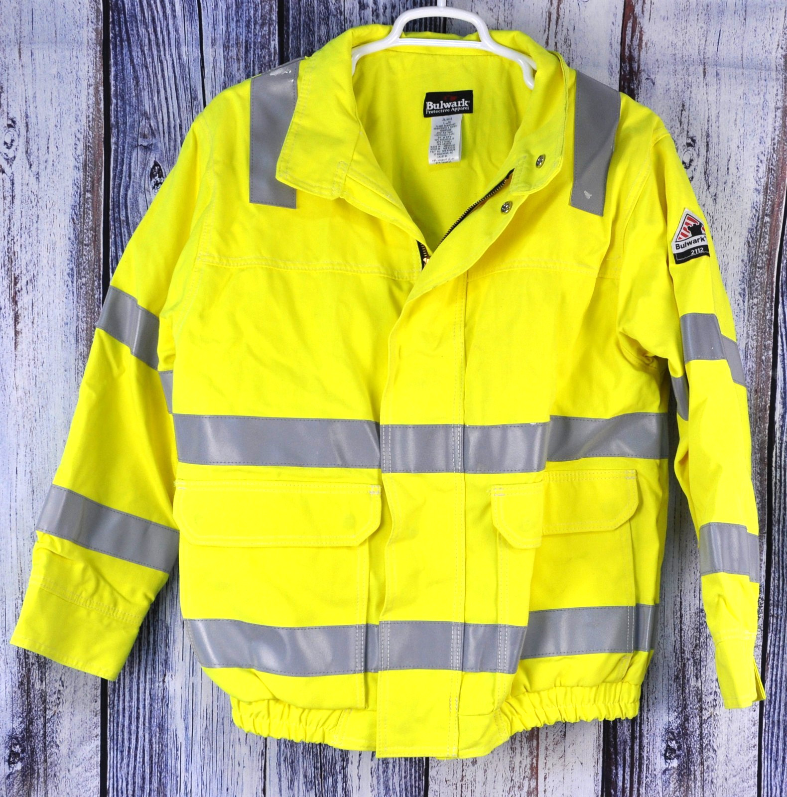 Bulwark Jacket Mens Large Hi-Viz  Flame Resistant Reflective 31 ATPV Class 3