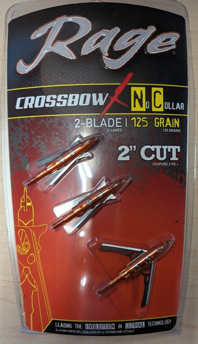 @NEW@ 3pk. Rage CrossbowX NC 125 Crossbow Expandable Broadheads R38903