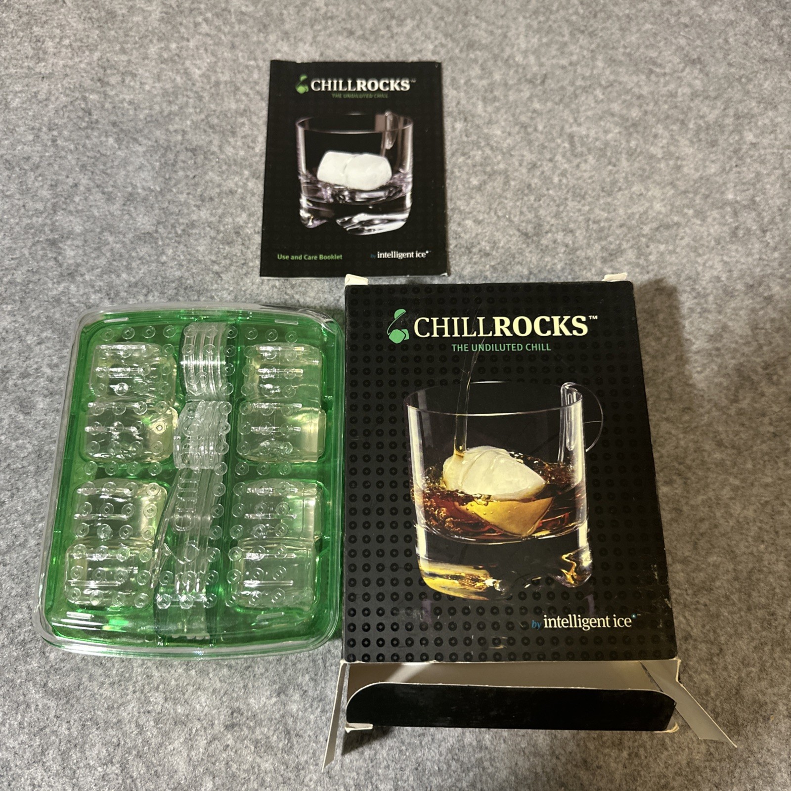 Chill Rocks Set of 6 Chilling Stones w Bag Tablecraft Reusable Ice Cubes