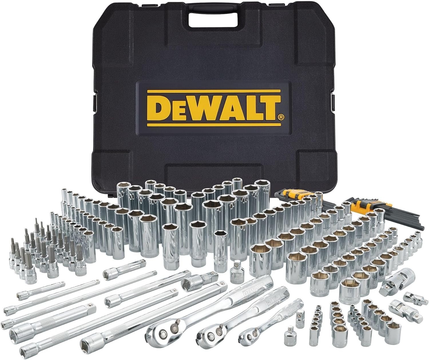 DEWALT DWMT75049 192-Pc Mechanics Tool Set – SAE/Metric, Chrome Vanadium