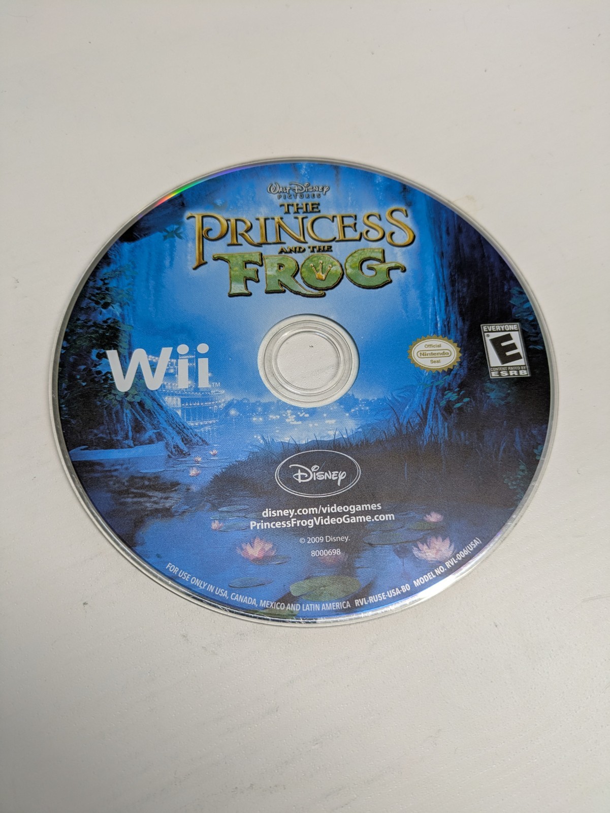 --DISC ONLY-- The Princess and the Frog (Nintendo Wii) Game