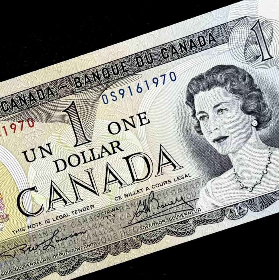 Birthday Banknote 1973 Bank Of Canada $1 One Dollar Paper Money 9-16-1970 UNC