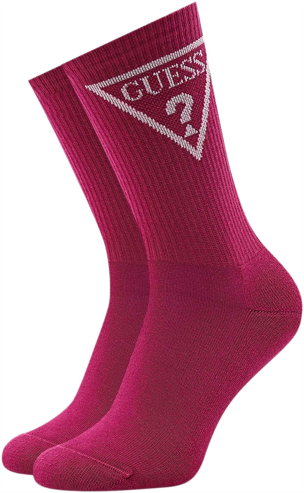 Guess Erin Sports Berry Tango Womens Socks In Fuchsia US One Size