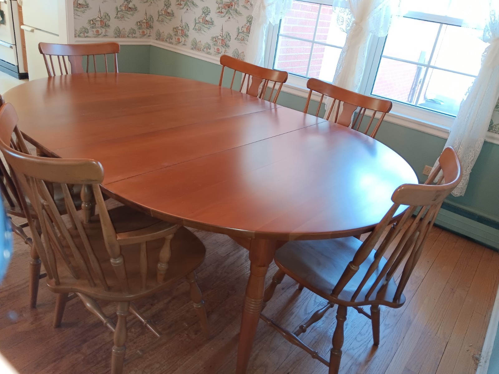 Vintage Monitor furniture company cherrywood dining set Bucks County Provincial