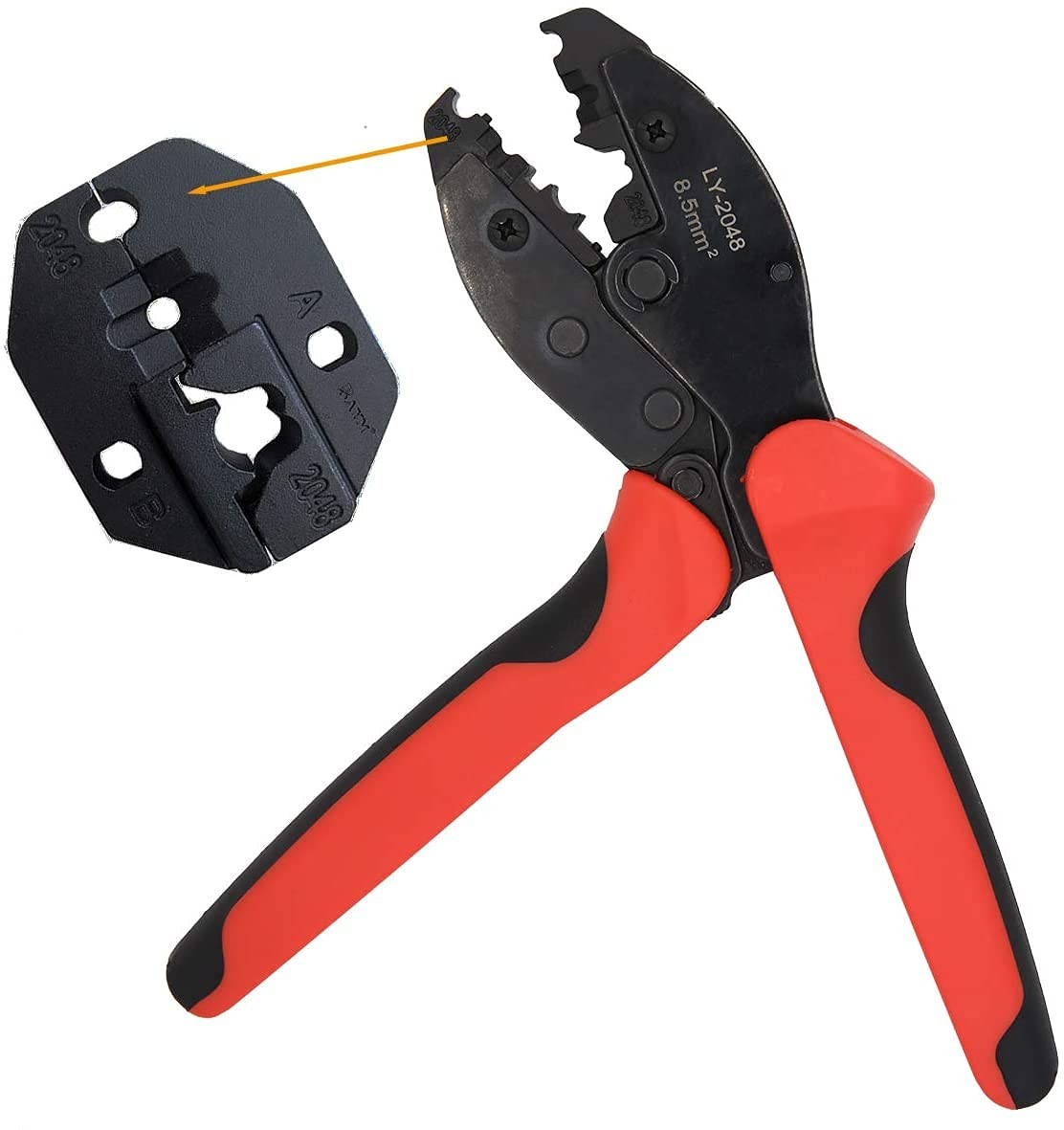 Ratchet Spark Plug Wire Crimper for Spark Plug Ignition Wire and Terminals Dia.