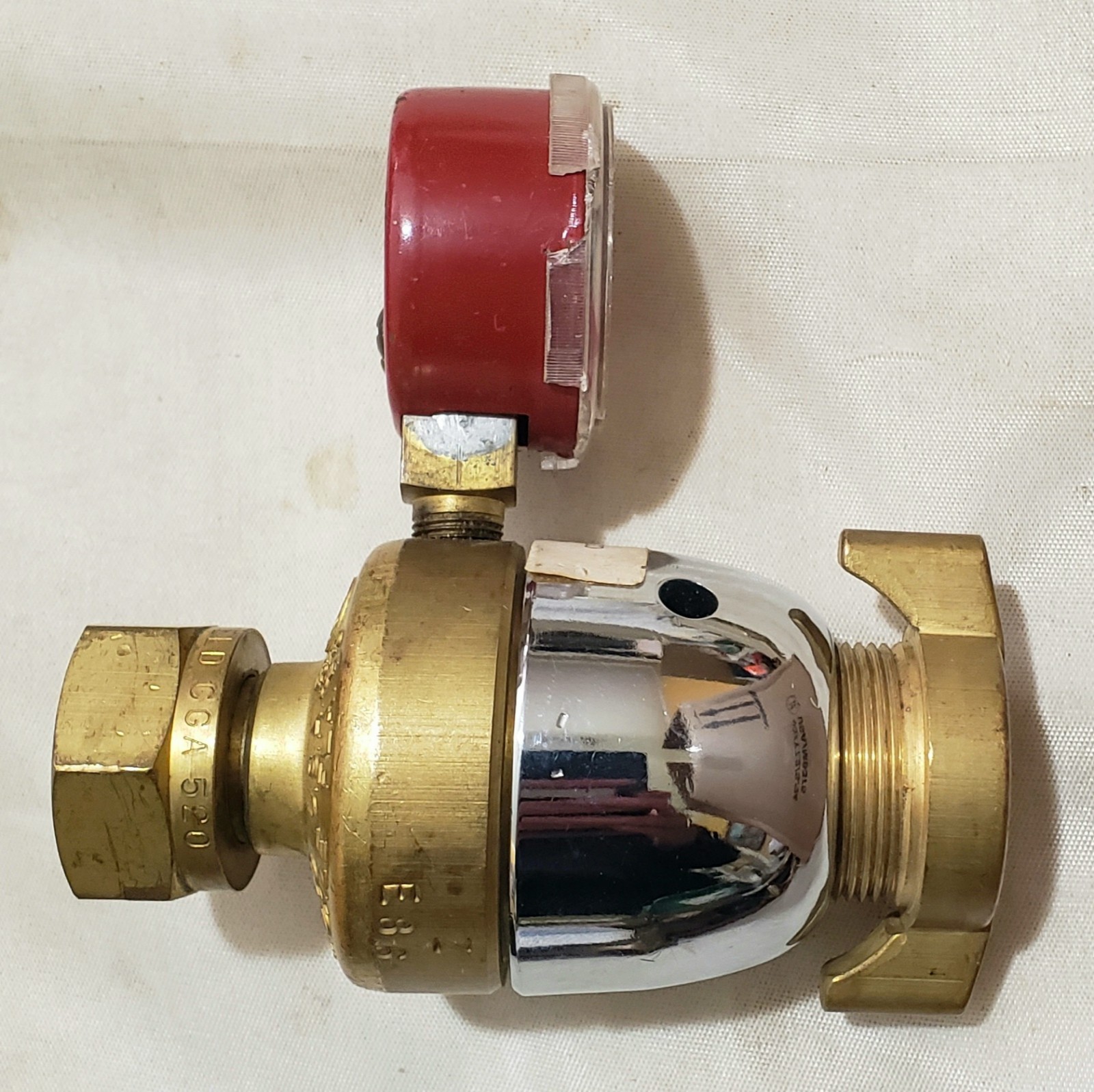 Uniweld R-RB Acetylene Regulator CGA-520 B Tank A Size Hose Fitting Plumber
