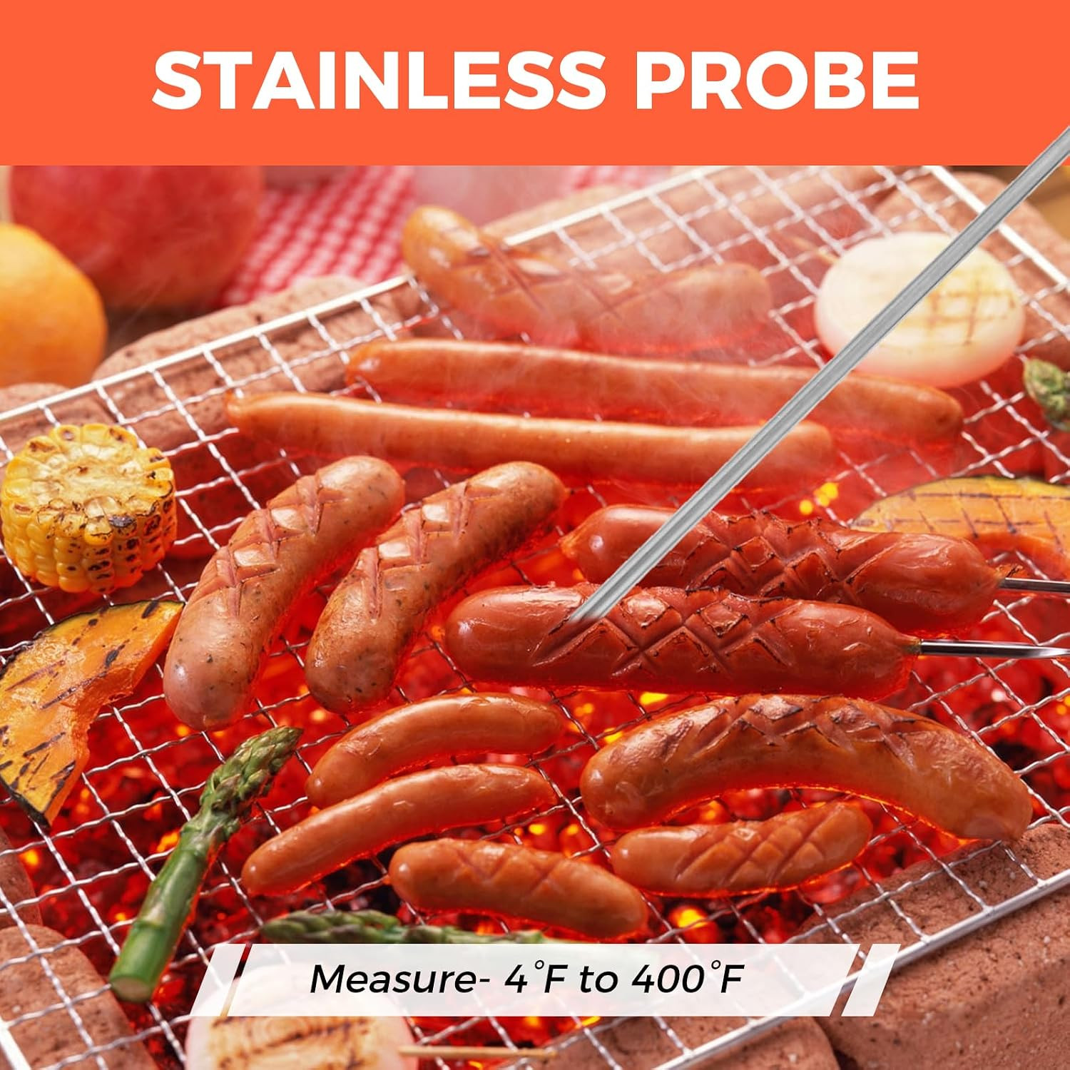 9007080006 Meat Probe Replacement, Temperature Probe Replacement for Masterbuilt