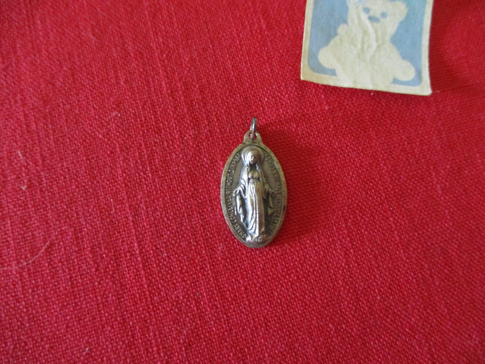 Silverplate Religious Pendent, Marked 1830 Italy    #3