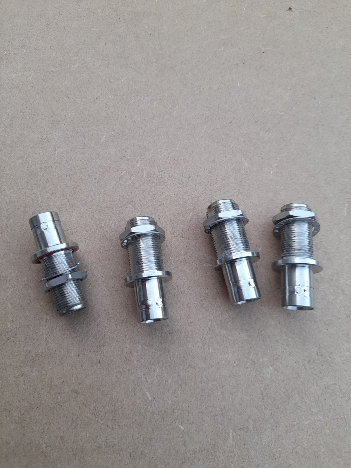 Military Bulkhead Connectors, Single Pin, Ex Mod Surplus  4 Units .