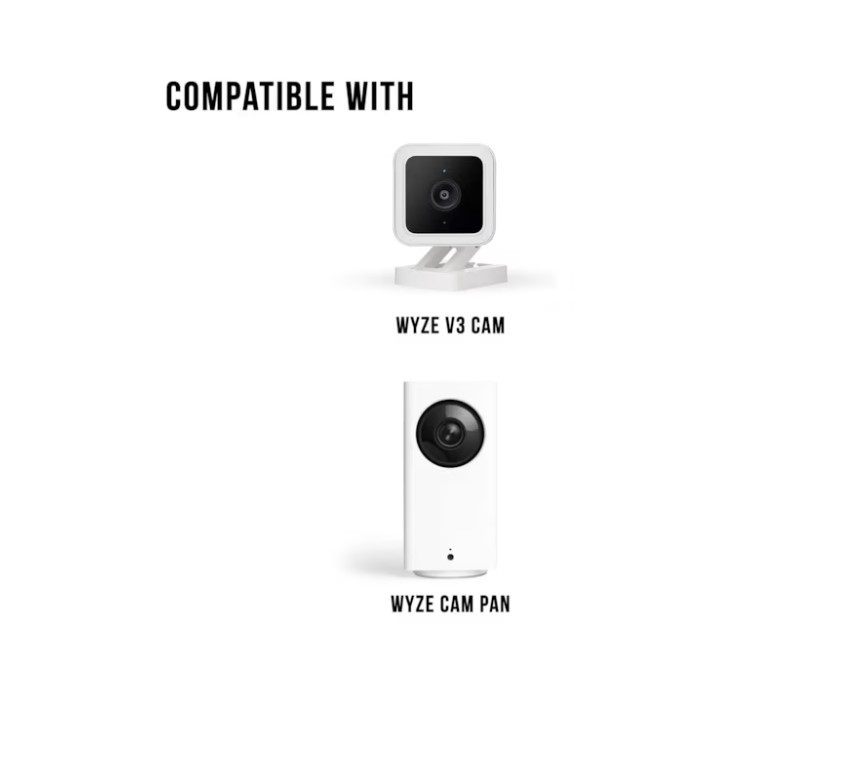 Wasserstein Wyze Cam V3 AC Outlet Swivel Tilting Security Camera Wall Mount