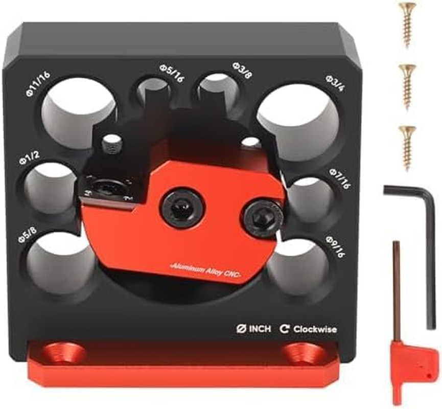 Dowel Maker Jig Imperial, 8 Holes Adjustable Dowel Maker Jig Kit with Carbide Bl