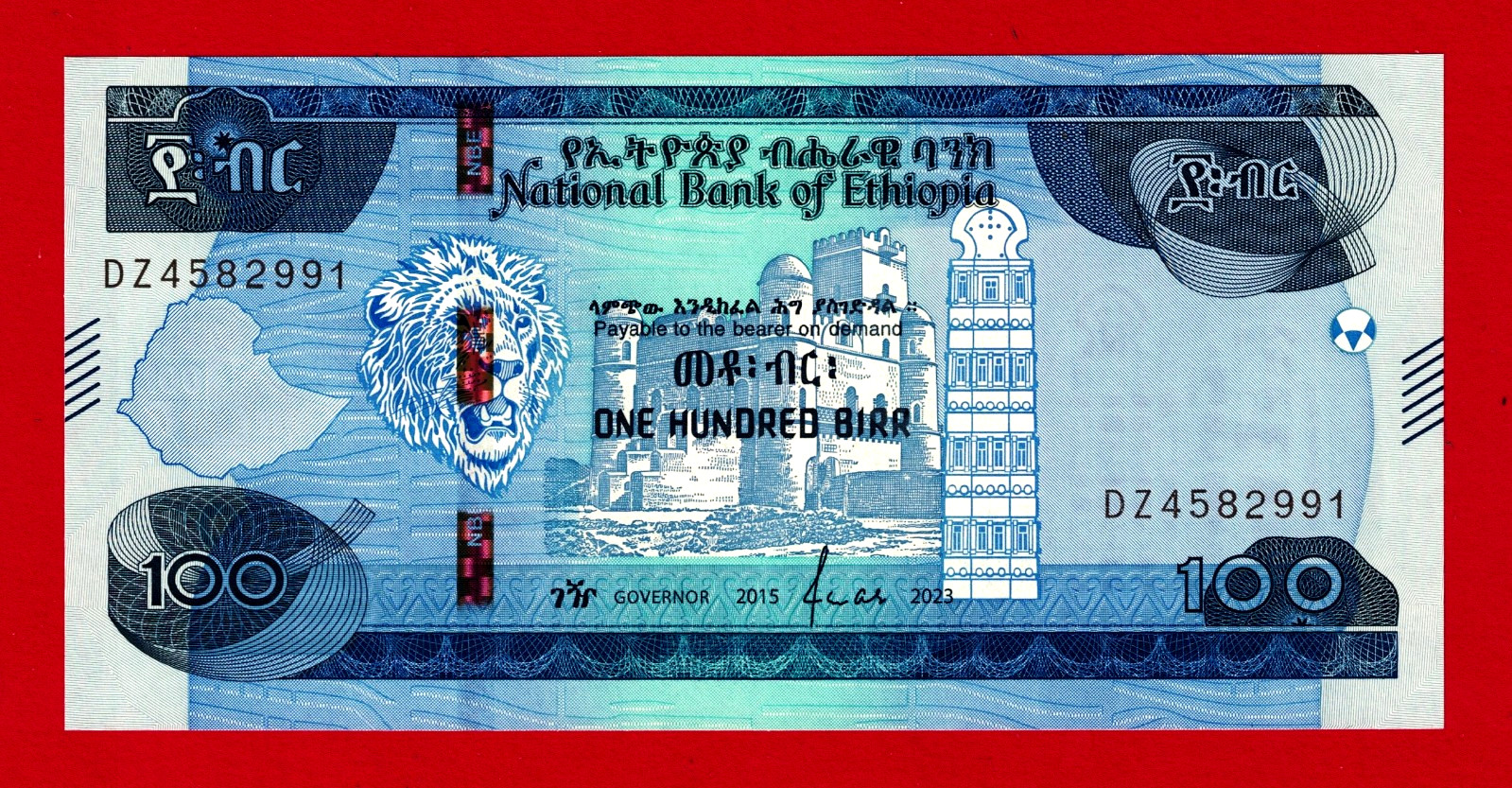 ETHIOIPIA 5 UNC NOTES 1, 5, 10, 50, & 100 Birr Diff Years, Prefixes & Signatures