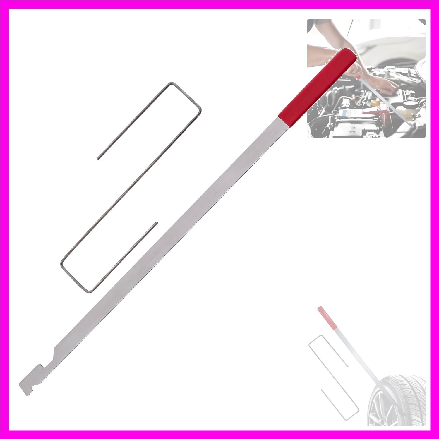 22 inches Slim Jim Tool, Stainless Steel Professional Auto Tool with Clematis...