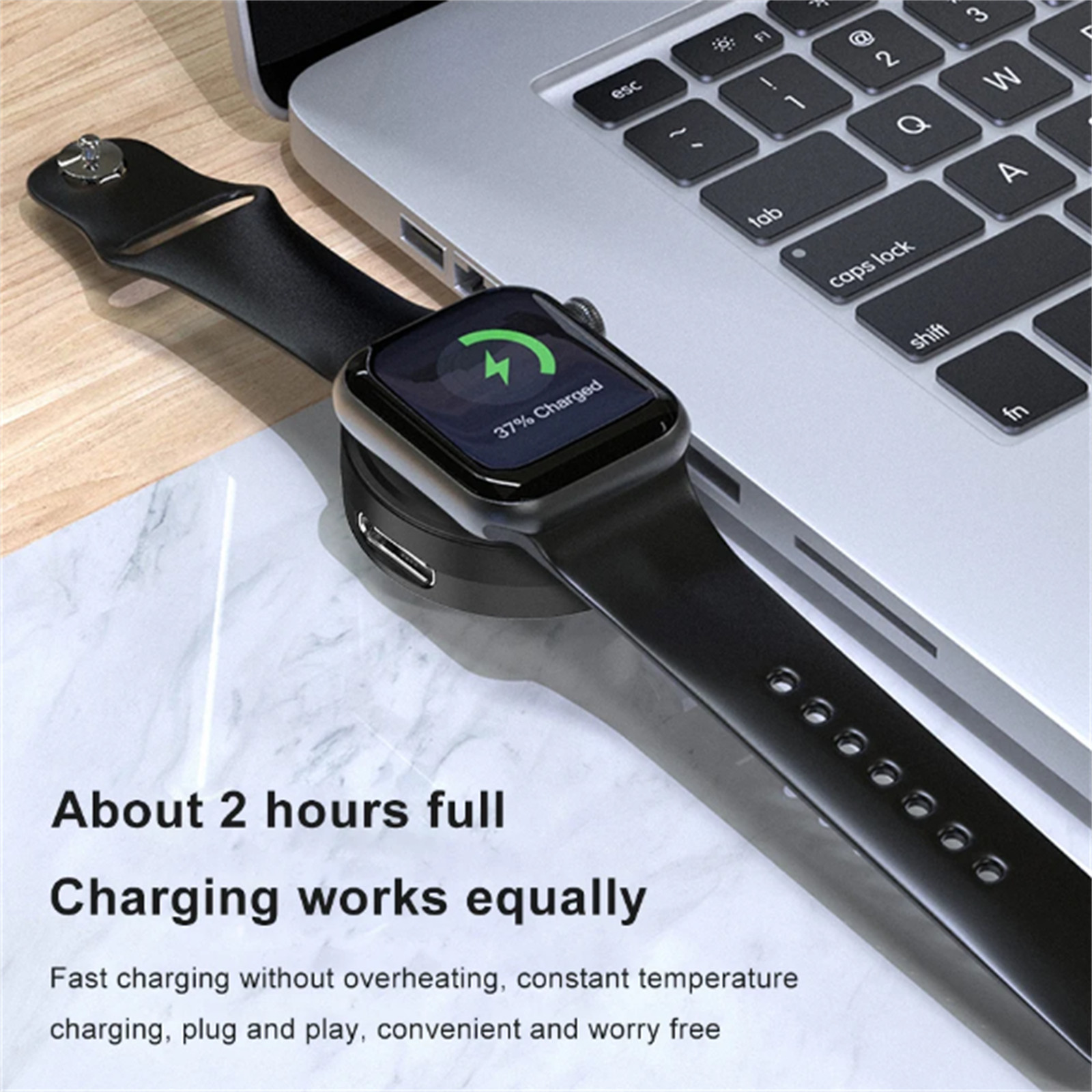 1 Pc Mini Portable Wireless USB Type-C Smart Watch Charging Dock For Apple Watch