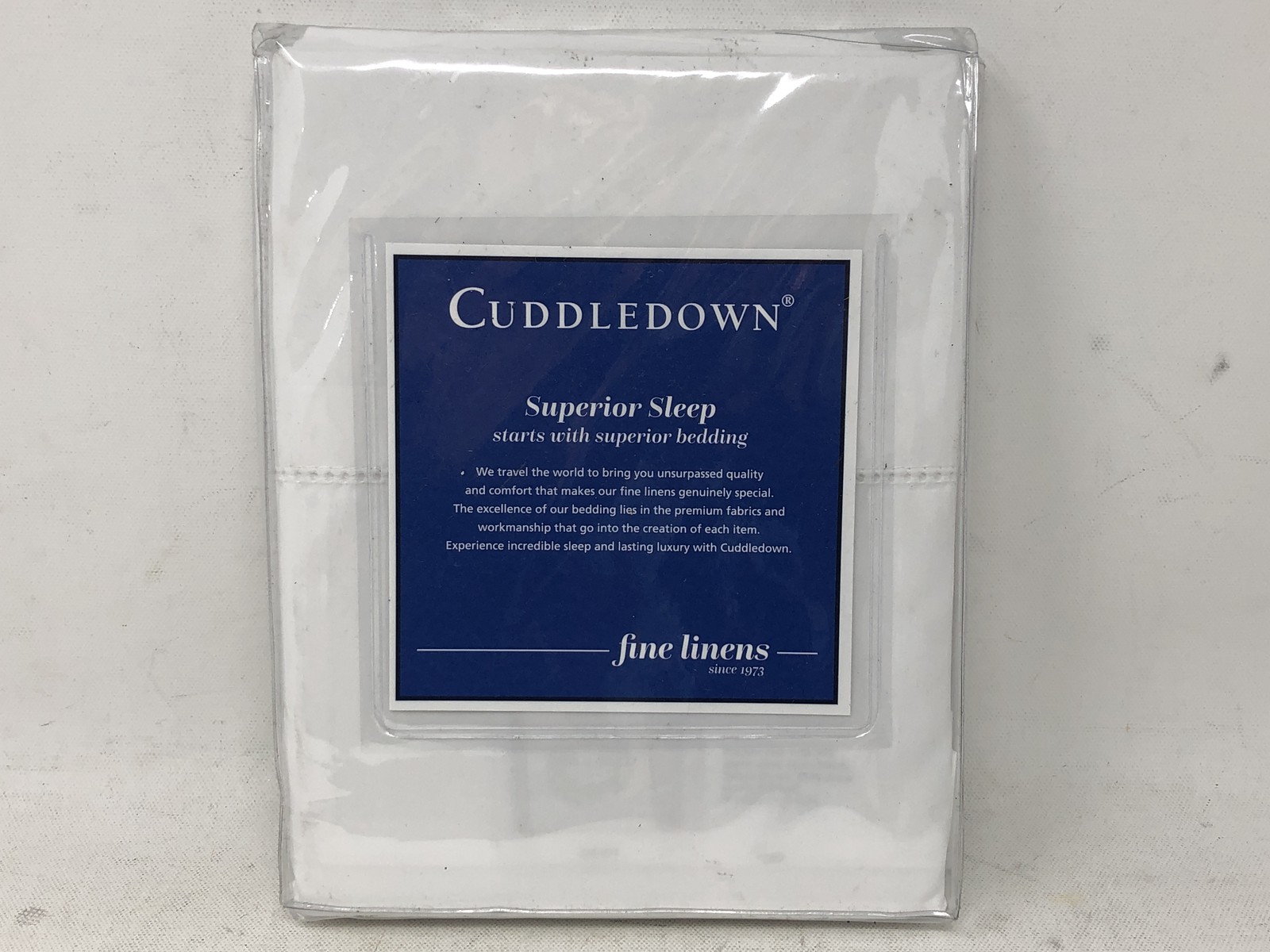CuddleDown 20" x 27" 300TC Organic Perc PC Standard Sheets White