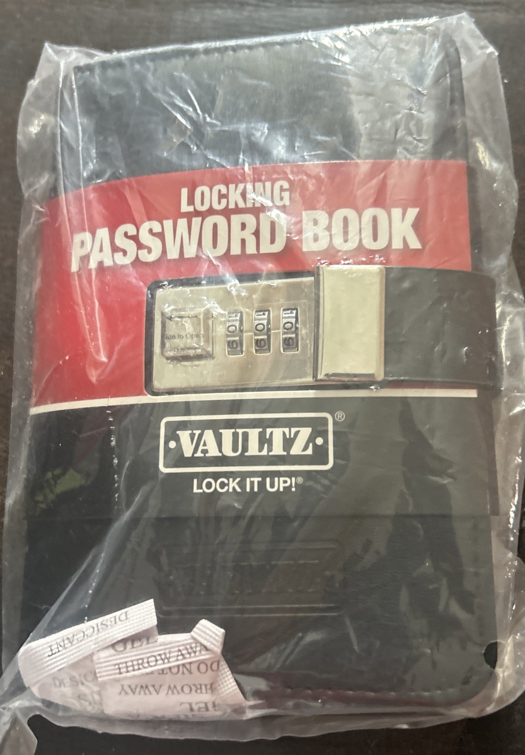 VAULTZ LOCK IT UP PASSWORD BOOK 3 Digit NEW