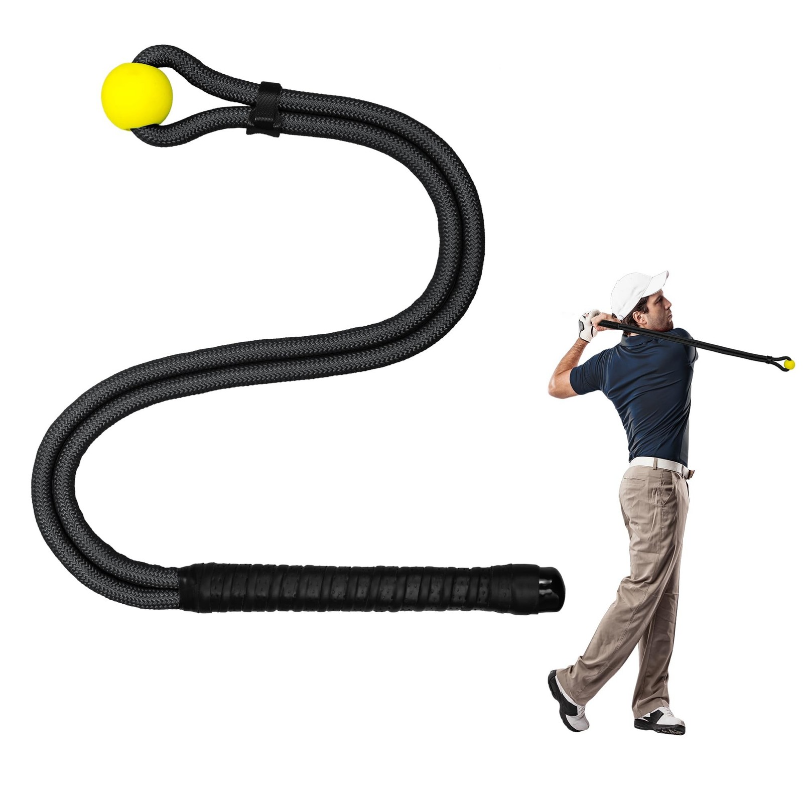 Golf Rope Swing Trainer, Golf Swing Training Aid to Improve Speed, Accuracy, ...