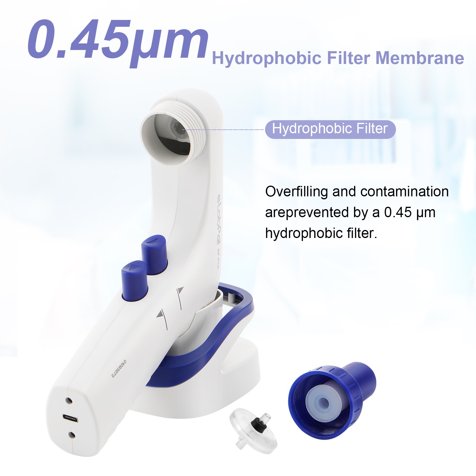 0.1-100ml Lab Electric Pipette Controller Electronic Pipettor 6 Adjustable Speed