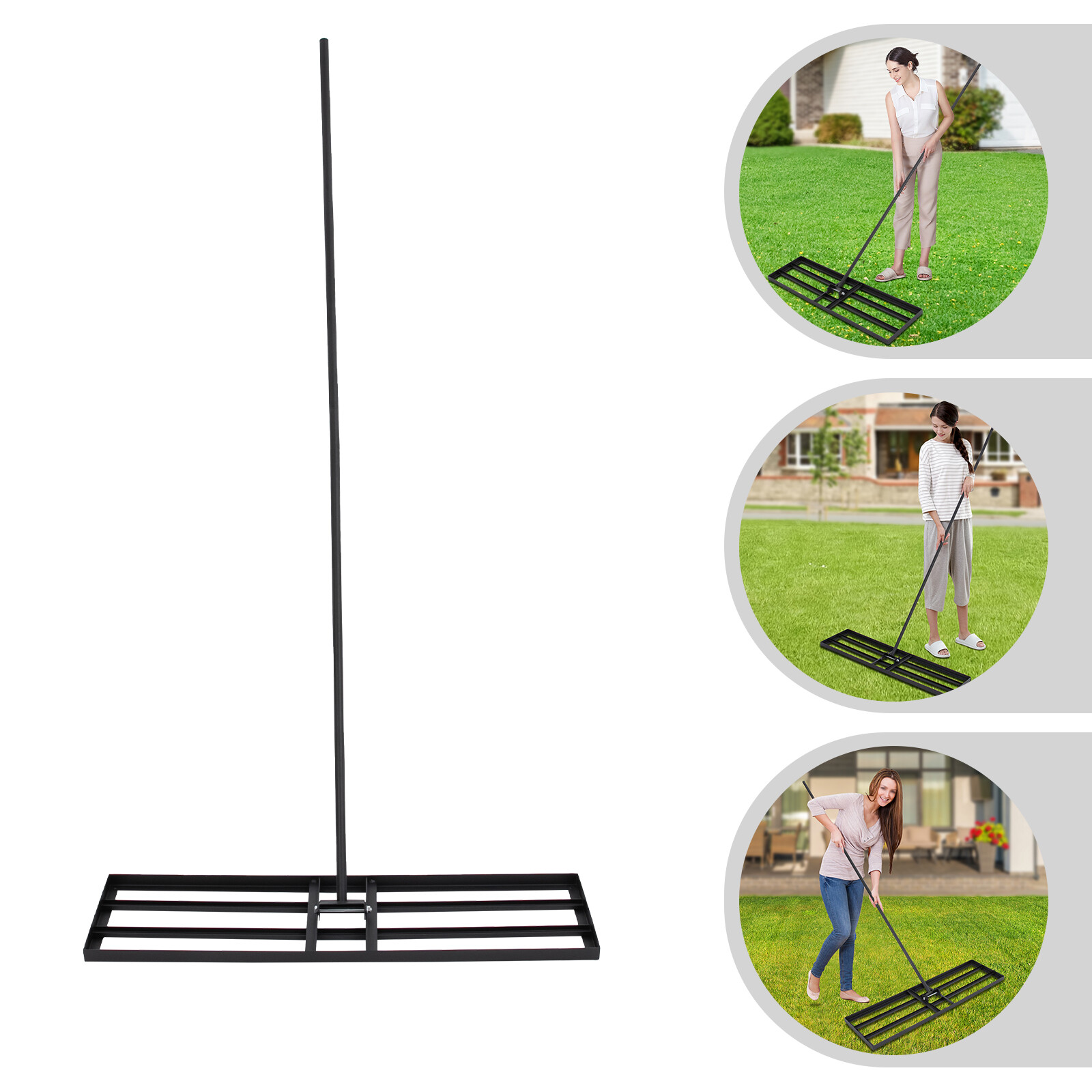 Lawn Leveling Rake 36"x10", Yard Leveling Rake for Grass Soil, Hefty Lawn Leve