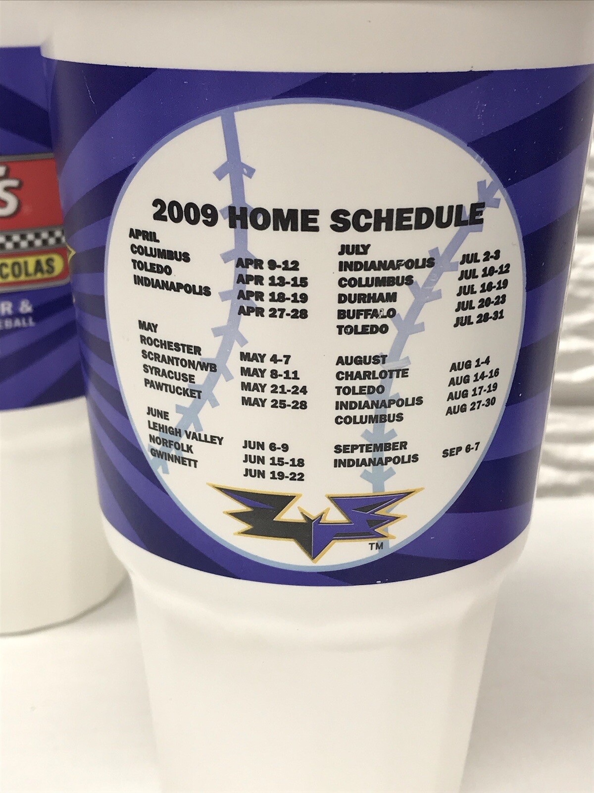Lot of 3 Louisville Bats MILB Beverage Cups Cincinnati Reds Affiliate 2008-09
