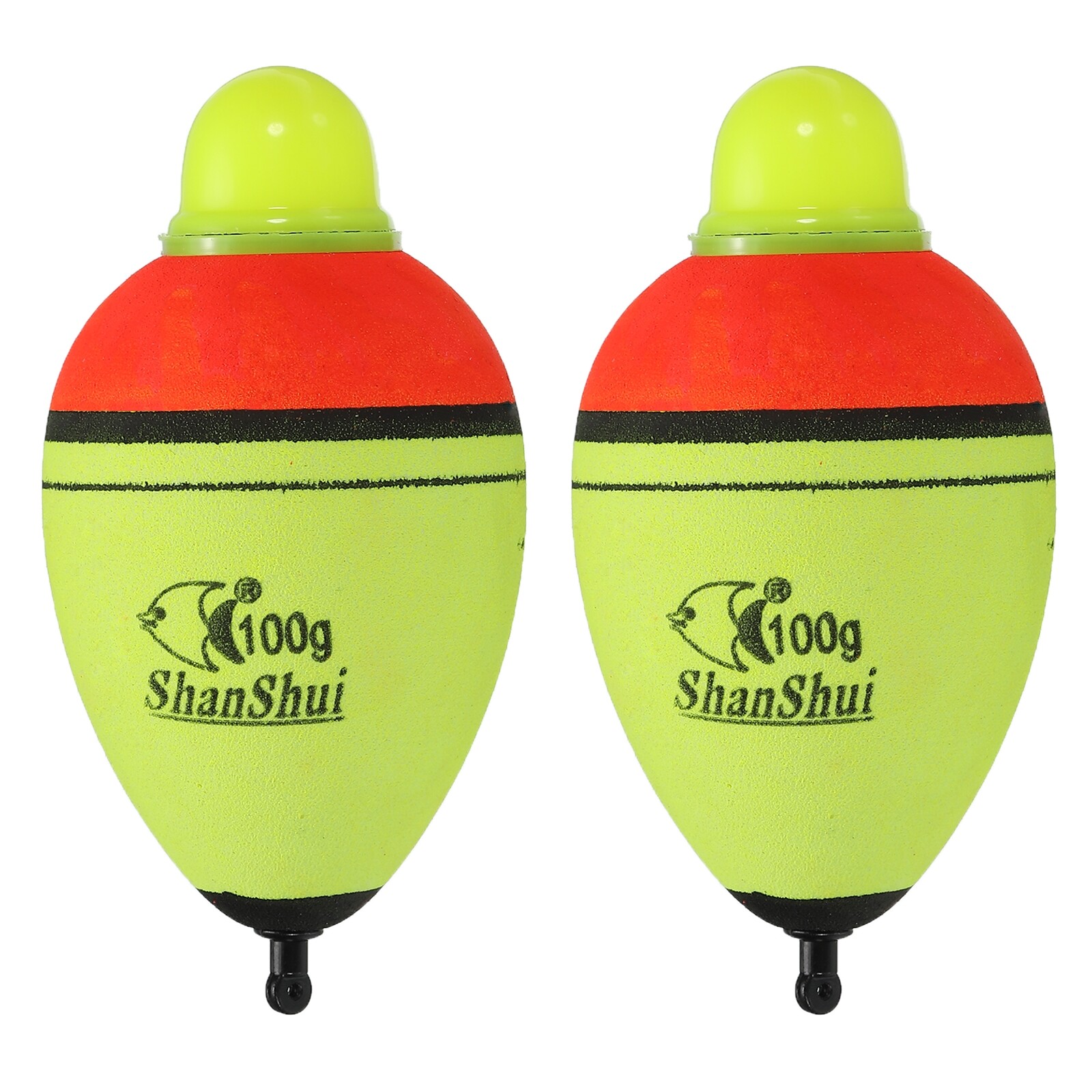 3.5oz Lighted Fishing Slip Bobbers, 2 Pack EVA Light Up Fishing Float, Yellow